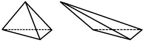 Две разные пирамиды одинакового объема