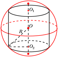Цилиндр вписан в сферу. Сфера описана около цилиндра